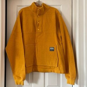 18 East yellow Snap Neck Pullover NWT